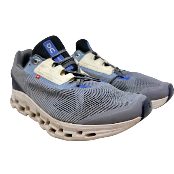 On Running Cloudstratus Sneakers Textile Swiss Engineering Blue Mens Size 9.5 - Picture 1 of 12